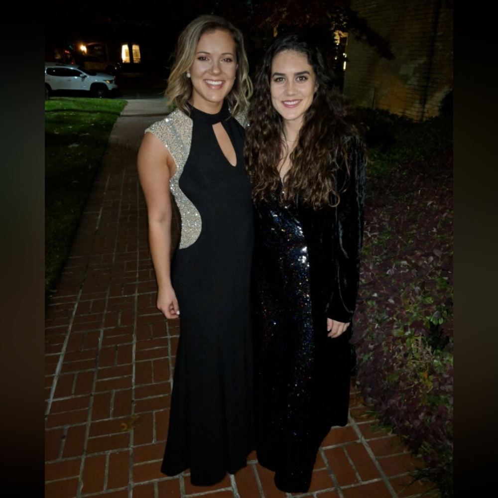 Black and Silver Beaded Dress